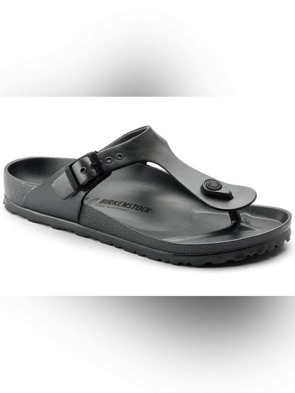 Birkenstock Gizeh Essentials Metallic Anthracite gsize 38 (7-7.5) Gray Sandals